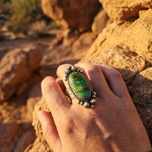Sonoran Gold Turquoise Brushed Sterling Silver